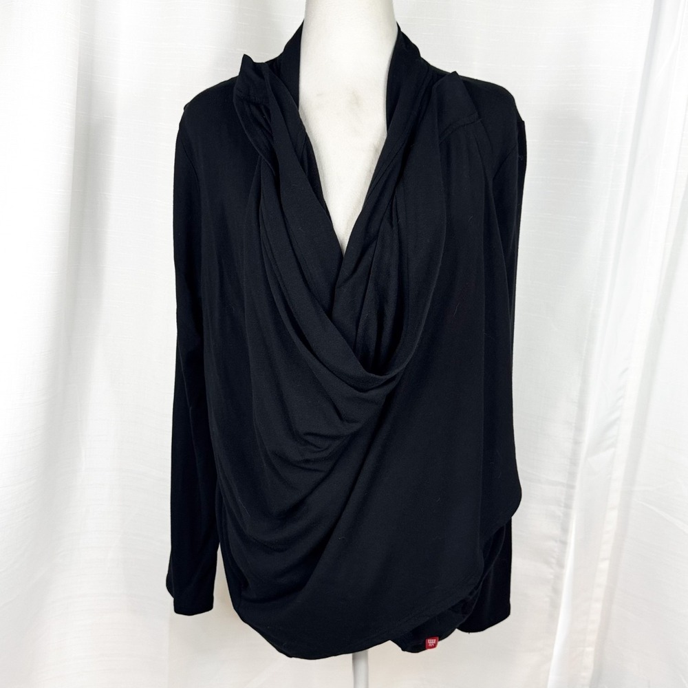 Magnetic Me Nursing Cover Cardigan M/L Black Modal Duster Maternity Magnetic - Picture 2 of 16